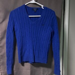 Chaps Royal Blue V-Neck Sweater